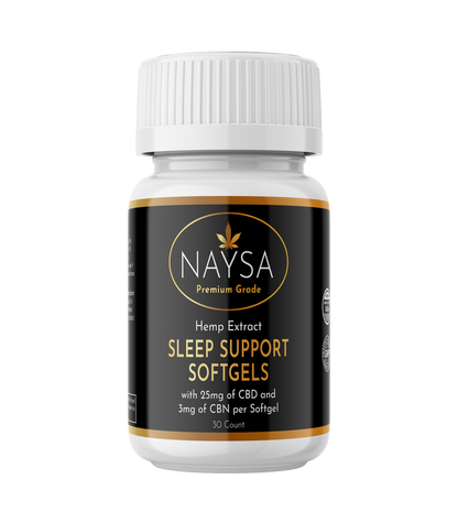 NAYSA Sleep Support Softgels with 25mg CBD & 3mg CBN
