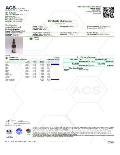 NAYSA CBN Sleep Support Tincture Drops (with MCT)