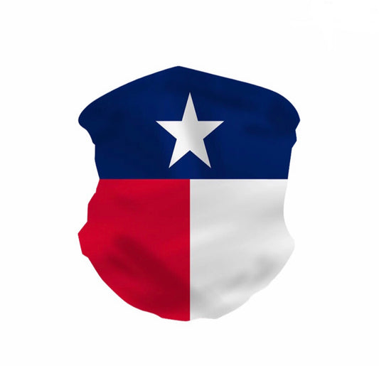 Texas Flag Print Neck Gaiter Face Mask