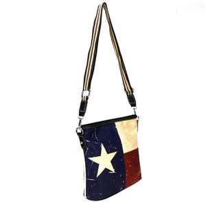 Texas Flag Canvas Crossbody Bag